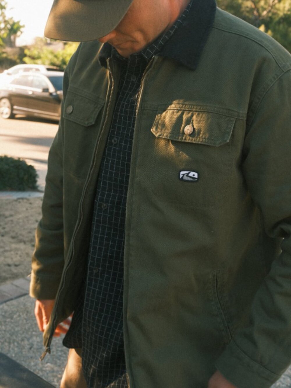 Rusty Dungaree Trucker Utility Jacket - XL - Olive